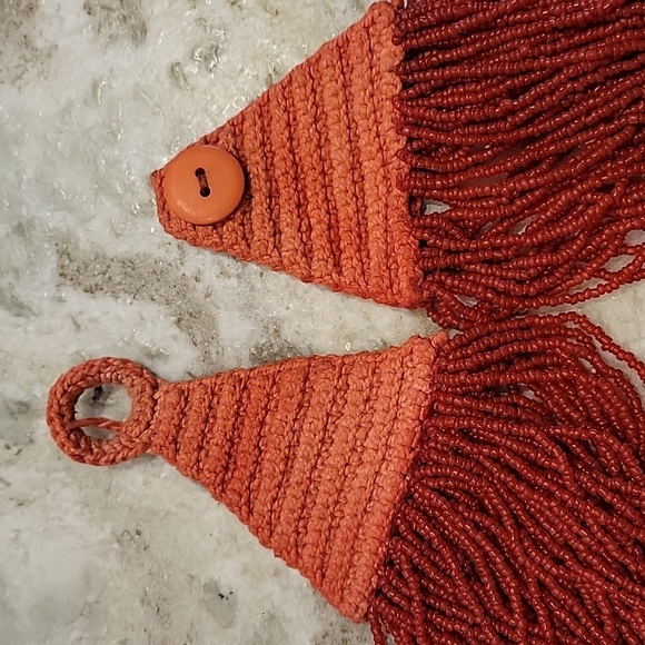 Vintage Red Coral sead Bead multi strand necklace - Picture 3 of 5